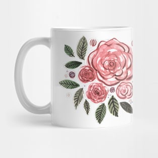 Spring roses bouquet - retro Mug